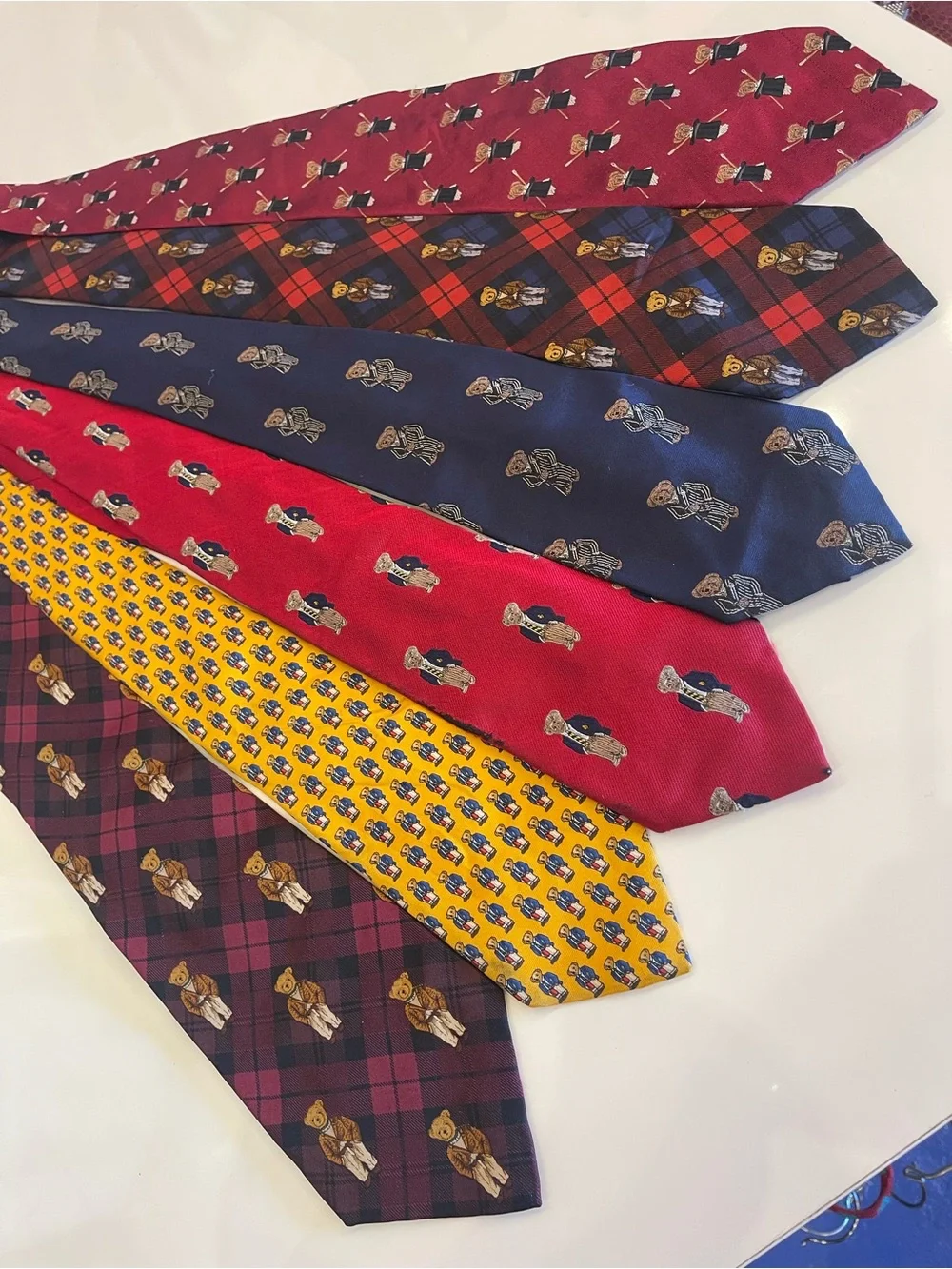 Lot of 6 Rare Vintage Polo by Ralph Lauren 1990’s Classic Blazer Bear Ties